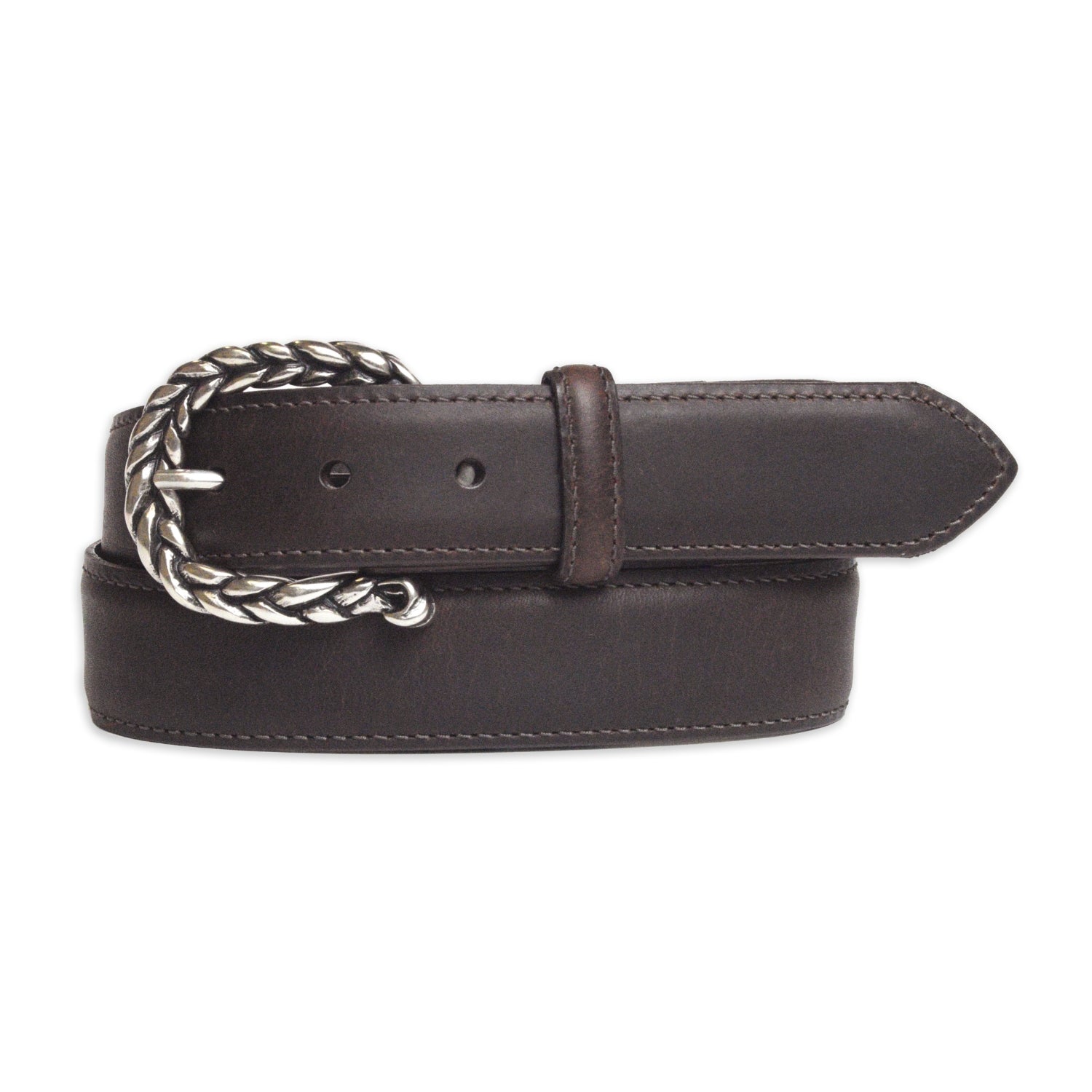 Women's brown leather belt