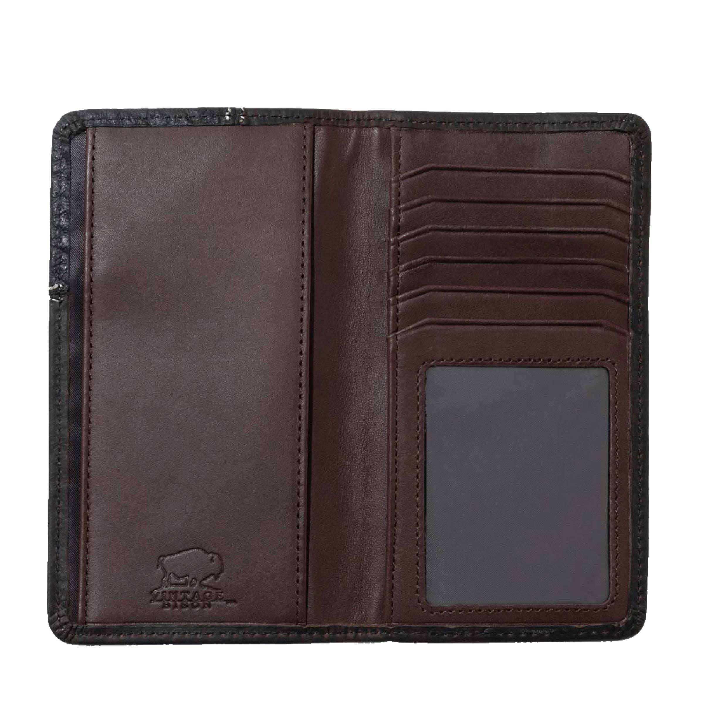 Leather checkbook wallet