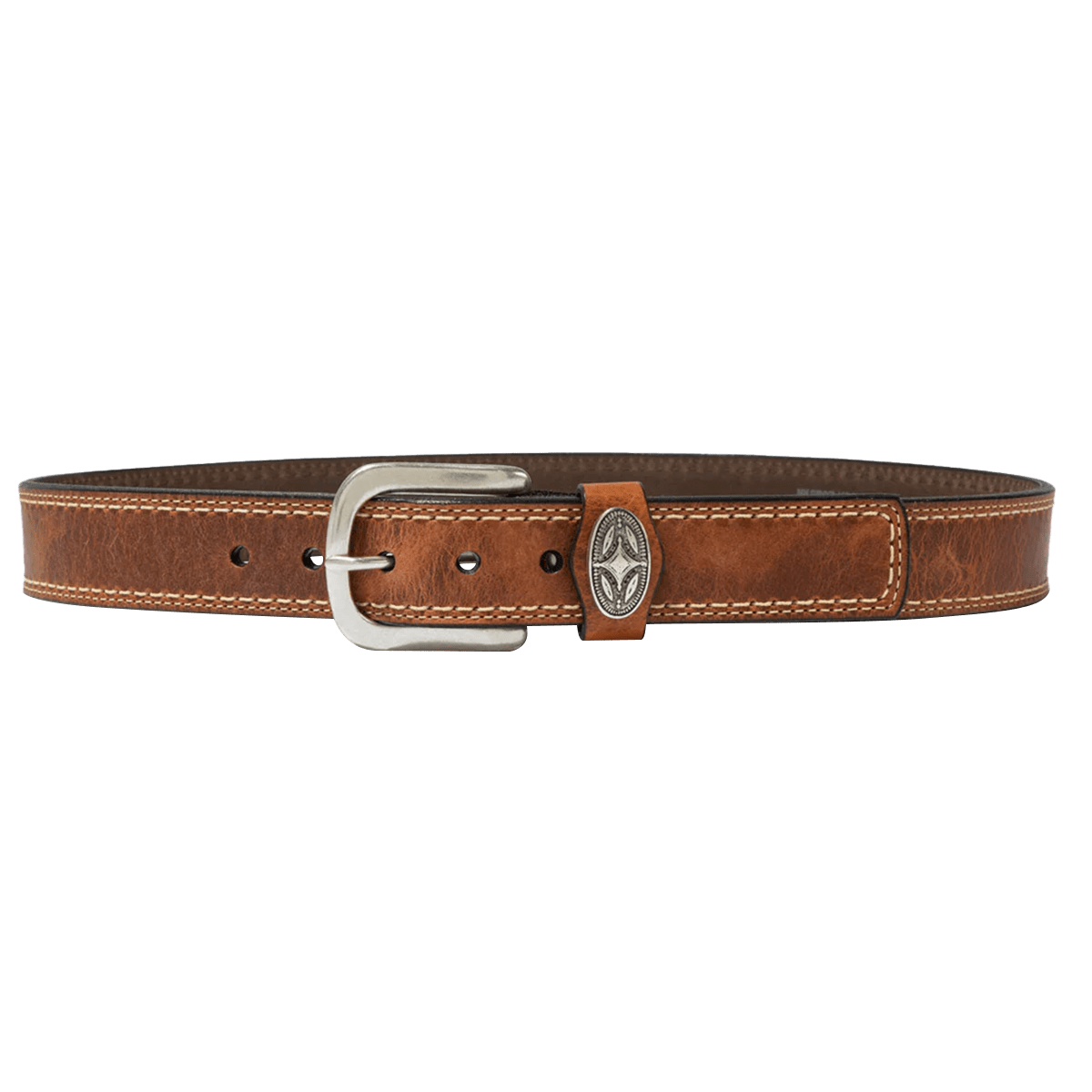 Western Light Brown Longhorn Concho Leather Belt 42