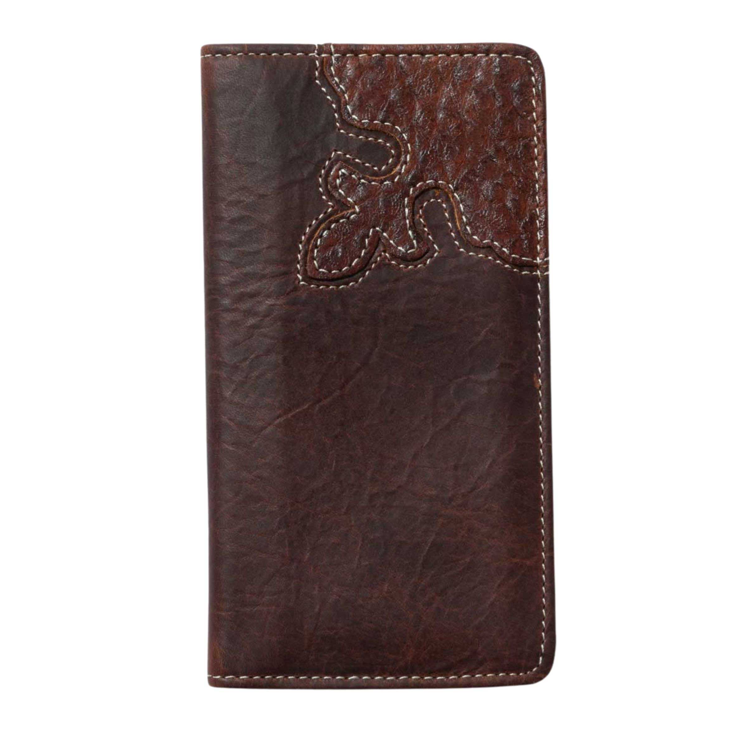 Leather checkbook wallet